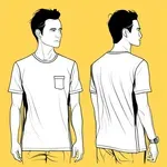 short-sleeved yellow t-shirt image